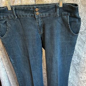 39” Inseam Alloy dark wash jean slacks